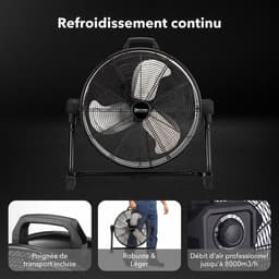 Dryconic 510mm. Professionele VARIO Ventilator met Beugel en Draaghandvat met Variabele Snelheid — thumbnail 5