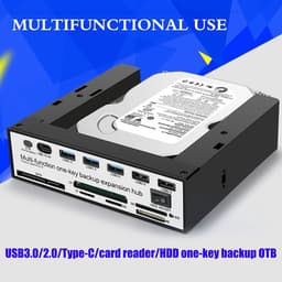 Externe Harde Schijf Dock - HDD Station Lezer - Data Back-up Maken - Alles-in-één Kaartlezer - 2.5 & 3.5 Inch — thumbnail 3
