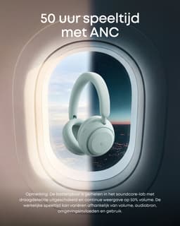soundcore Space 2 by Anker, Active Noise Cancelling Koptelefoon, Comfortabele Pasvorm, 50H Speeltijd, LDAC Hi-Res Draadloze Audio, Dual Connection, Helderre Gesprekken, Bluetooth 6.1, Nap Mode, Draagdetectie — thumbnail 12