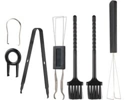 Complete Set van 7 Stuks voor het Verwijderen van Toetsen, Inclusief Toetsen- en Schakelpuller, Pincet en Reinigingsborstels voor Mechanische Toetsenborden en Laptops