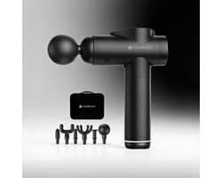 Axerotec Massage Gun - Massage apparaat - Massage-Gun - Massage Gun Professioneel - Massage Gun Pro - Massage Pistool - Massage Apparaat voor rug en nek - Massage Apparaat Schouder - Massage apparaat benen - 6 Massagekoppen - Hardcase - 6 snelheden