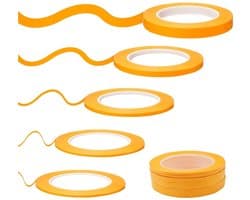 5 Rollen Zelfklevende Fineline Tape, 3/5/10/12mm x 50m, Perfect voor Autospuiten en Decoreren