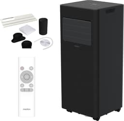 MEDION Mobiele Airconditioner met afvoerslang E902 - 9.000 BTU, mobiel, incl. raamafdichting, tot 32m², 3in1 koelen ontvochtigen ventileren, autoswingfunctie, slaapmodus, MD100137) — thumbnail 1