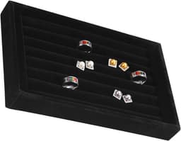 Ringen Display Organizer met 7 Slots - Houten Sieradenhouder voor Thuis en Winkelpresentatie, Verkrijgbaar in 4 Kleuren — thumbnail 5