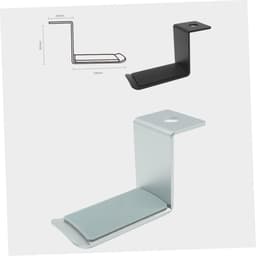 Hoofdtelefoon Houder - Headset Stand - Bureau Organisatie - Aan De Muur Gemonteerd - 2 Stuks - Zwart — thumbnail 2