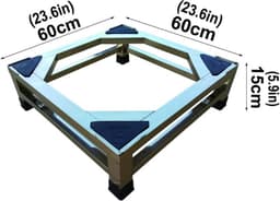 Wasmachine Stand - Koelkast Onderstel - Apparaten Verplaatsen - Roestvrij Staal - 500kg Capaciteit - Zilver — thumbnail 5