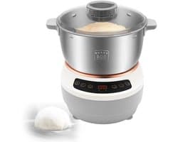 Deegmachine Elektrisch - Deegbereider Mixer - Brood Pizza Maken - Automatisch Kneedt - 5 Liter - Zilver