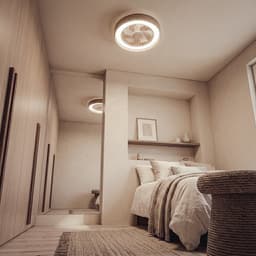 Fantiluxe - Andreas - Plafondventilator met verlichting - Bruin Transparant - Ø50cm - Afstandsbediening - Met lamp - Plafond ventilator - Slaapkamer — thumbnail 5