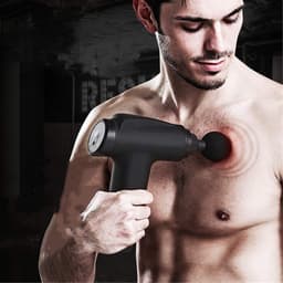 Massagepistool - Spierherstel Tool - Spierontspanning Herstel - LCD Touchscreen - 6 Massagekoppen - Goud — thumbnail 2