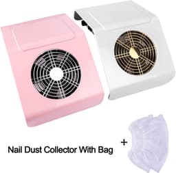 Nagelstofzuiger, Nail Dust Collector Machine for Manicure Pedicure Gereedschap Sterke Zuigkracht Nagels Art Tool 40W Nail Fan for manicure Stofzuiger, voor manicure salon machine(White) — thumbnail 2