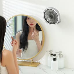 Wandventilator - Muurventilator - Ruimte Koelen - Met Nachtlampje - 3 Snelheden - Wit — thumbnail 2
