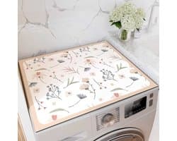 Wasmachinemat, geschikt voor wasmachines en drogers met bovenlader, antislip en stofwerend, kan gebruikt worden als wasmachinehoes, stofmat of decoratieve bescherming voor de wasruimte/keuken - 40 cm x 60 cm
