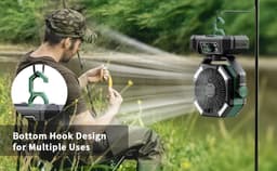 NordHaus Campingventilator Green - Draagbare Buitenventilator - Bureauventilator - 20000mAh Accu - 8 Snelheden & 4 LED Lampen — thumbnail 4