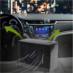 Auto Airco - Draagbare Koeler - Reizen Koel - Verdampingskoeling - 12V - Zwart — thumbnail 2