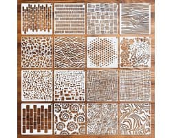 Creatieve Laagstencils voor Schilderen - Herbruikbare Textuur Stencils voor Kaarten, Muurdecoratie en Canvas Kunst