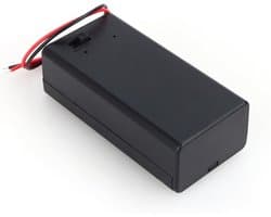 9V batterijhouder met schakelaar en behuizing, 68 x 33.2 x 21.6 mm, aansluitkabel 150 mm, ideaal voor elektronica en DIY-projecten
