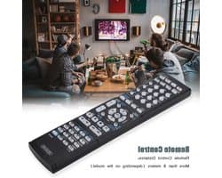 Vervangende afstandsbediening voor universele AV-receiver, geschikt voor HTP-071, VSX-321, VSX-42 en meer modellen, met gebruiksvriendelijke functies en lange afstandsbediening.