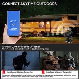 Achteruitrijcamera, 150 graden hitch guide, magnetische lijm, 100% waterdichte hitch camera met bewegingsdetectie real-time monitor voor RV vrachtwagen aanhangwagen — thumbnail 3