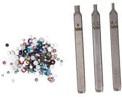 Professionele stempel- en kristalinstellingsbundel voor sieraden - Juweelgereedschap voor precisiewerk, edelsteeninleg en metaalbewerking