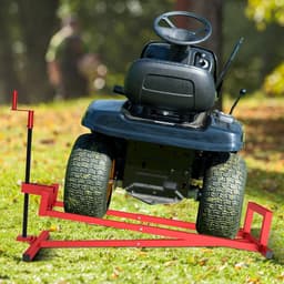 Grasmaaier Hefkrik - Onderhoudsplatform - Onderhoud Tuinmachines - Telescopisch Verstelbaar - 400 kg Capaciteit - Rood — thumbnail 2