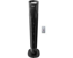 BRASQ Torenventilator F500 – 80 cm Hoog – Zwart – Stil – Met Afstandsbediening – Timer & Slaapmodus – Staande Ventilator – 50W – Voor Slaapkamer & Kantoor
