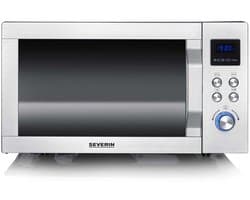 Severin MW 7777 Combi magnetron – Glazen Bodem zonder Draaiplateau – Ultra-Hetelucht tot 230 °C - 25 Liter - RVS