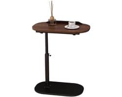 Topmelon Bijzettafel Bedtafel-Laptop tafel-Verstelbaar in Hoek en in Hoogte-vintage - 30 x 40 cm (L x B) - Laptoptafel - Bijzettafel- Bijzettafel Bank