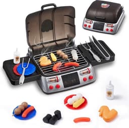 Collox Speelgoed Barbecue Grill voor kinderen - Kinder Barbecue - Met licht, geluid en rook effecten - Keukenspeelgoed - Inclusief accessoires — thumbnail 1