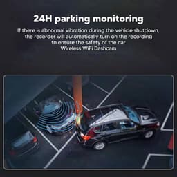 Auto-Dashcam 147 Inch IPS-HD-scherm WiFi-Dashcam Voor en Achter met App 170 Graden Groothoekrecorder 24 Uur Parkeerbewaking - Full HD - Nachtzicht . — thumbnail 2