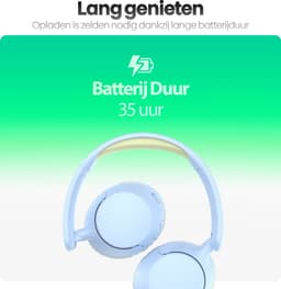 Xssive WKH02 Koptelefoon Kinderen - Bluetooth 5.4 - Kinder Koptelefoon Draadloos, Microfoon & Volumebegrenzing - Vanaf 2 jaar - Verstelbaar - Blauw — thumbnail 9