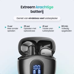 Siltcon® SoundWave Pro 4 - Oortjes Draadloos - Draadloze Oordopjes – Oordopjes – Oortjes - Universeel - Noise cancelling ENC - Zwart — thumbnail 3