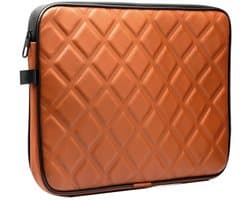 Laptophoes, Laptoptas Leer, Laptoptas 14 inch, Pu Leren Laptoptas, Laptophoes 14 inch, Laptoptas Dames, Schokbestendig Laptop Hoes, Laptoptas Heren, Waterafstotend Laptop Case, Laptoptas Geschikt Voor Macbook, Laptop Cover, BRUIN, VİERKANTPATROON