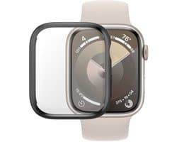 PanzerGlass Screenprotector geschikt voor Apple Watch - 45 mm Glazen | PanzerGlass Full Body Protector - Case Friendly - Zwart