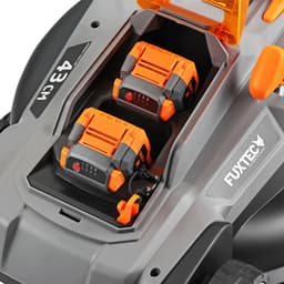 Accu grasmaaier 40V (2X20V) - FUXTEC FX-E2RM43 - 43cm 2 x 4Ah Li-Ion accu's, dubbele 2,4A lader, 40L opvangbak — thumbnail 3