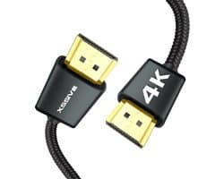 Xssive 4K HDMI Kabel - 1 Meter - Extra Sterk - High Speed - 4K@60Hz Ultra HD - HDMI naar HDMI Kabel voor TV Beamer Projector Laptop Computer Monitor 50 Hz