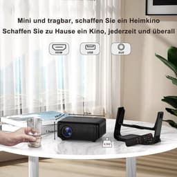 Mini beamer - Projector - Beamerscherm - Projectiescherm - Outdoor & Indoor Projector - — thumbnail 4