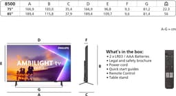 Philips 85PUS8500/12 - 85 inch - 4K QLED - 2025 - Smart TV — thumbnail 8