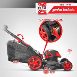 Elektrische Grasmaaier 1800W Met Stalen Behuizing - 46 cm Werkbreedte — thumbnail 3