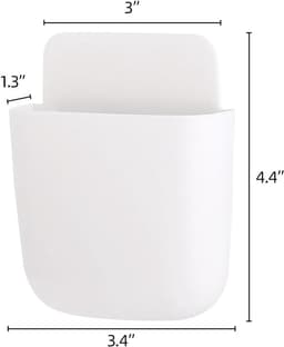 8 stuks - afstandsbediening houder - zelfklevend - Remote Controll Holder - organizer aan de muur - Muurhouder - Opbergdoos voor wandmontage - telefoon oplader, penhouder, organizer voor thuis, kantoor en school - ABS - 11.5*8*3.5 cm — thumbnail 5