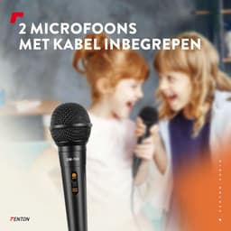 Karaoke set - Fenton LIVE290 Party speaker met microfoons en discolamp - Met Bluetooth - 300W — thumbnail 2
