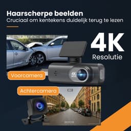 Nince Dashcam Voor Auto van Hoge Kwaliteit - Dashcam Full HD 1080P - Voor en Achter — thumbnail 5