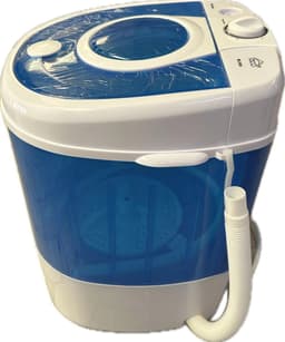 Draagbare Bovenlader Wasmachine 2kg - Compact en Efficiënt in Blauw/Wit — thumbnail 2