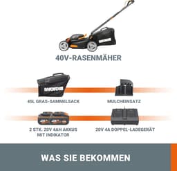 Accu Grasmaaier 40V met Mulchfunctie en 2-in-1 Grastrimmer — thumbnail 3