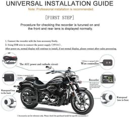 Waterdichte Motorfiets Dash Cam met Dual Video en HD 1080p — thumbnail 5