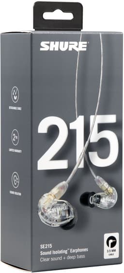 Shure SE215-CL - In ear earphones, single driver, clear — thumbnail 2