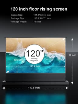 AWOL Vision vloer opstijgend home cinema ALR scherm, 120. — thumbnail 5