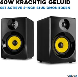 Set actieve studio monitors met standaard voor thuisstudio SMN30B 60W - Zwart — thumbnail 2