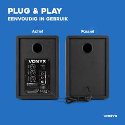 Set actieve studio monitors met bureaustandaard voor studio SMN50B 140W - Zwart — thumbnail 5