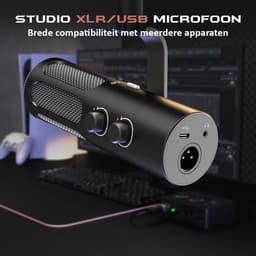 FIFINE - TANK3 - USB / XLR Studio Microfoon - Geschikt voor PC/PS4/PS5 - RGB - Podcast - Gaming - Streaming - Zwart — thumbnail 2