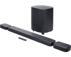 JBL Bar 800 MKII - 5.1.2 Dolby Atmos Soundbar - Draadloze Subwoofer met Diepe Bas - Afneembare Surround Speakers - 780W Home Cinema Set - HDMI eARC - WiFi, AirPlay & Chromecast - Zwart